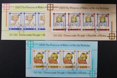 Korea Nord, MiNr. 2232-2234 Kleinbogen, gestempelt