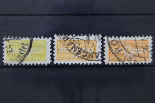 Franz. Zone, MiNr. 3 a, b, c, gestempelt