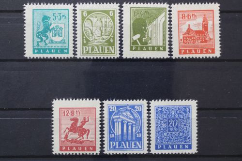 Plauen, MiNr. 1-7, postfrisch