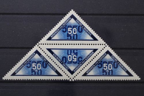 Böhmen & Mähren, MiNr. 52, vierer Kehrdruckpaar, ungebraucht