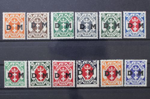 Danzig Dienstmarken, MiNr. 1-12, postfrisch