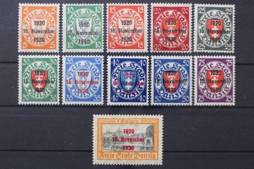 Danzig, MiNr. 220-230, postfrisch
