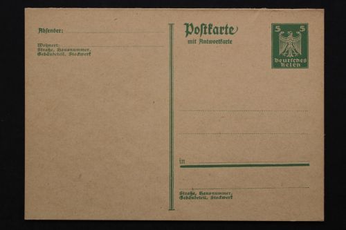 Deutsches Reich, MiNr. P 167 I, ungebraucht