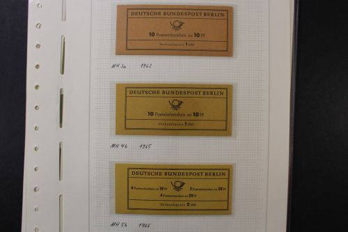Berlin Markenheftchen 3-15 + PZ1, postfrische Sammlung