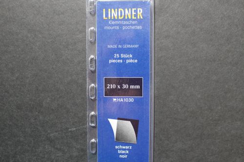 Lindner-Klemmtaschen, 25 Streifen schwarz, 30 mm
