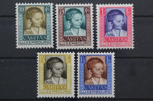 Luxemburg, MiNr. 227-231, Falz