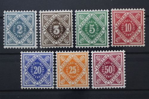 Württemberg, MiNr. 112-118, postfrisch, BPP Signatur
