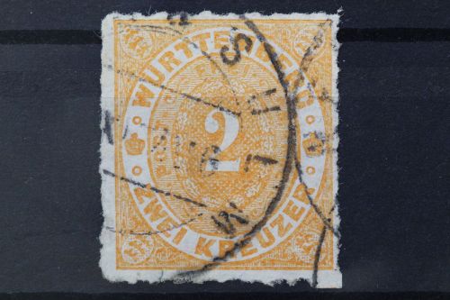 Württemberg, MiNr. 37, gestempelt, BPP Signatur