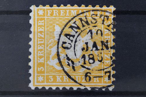 Württemberg, MiNr. 22, gestempelt