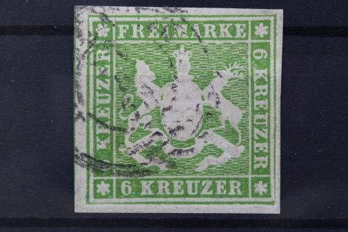 Württemberg, MiNr. 8 a, gestempelt, BPP Signatur