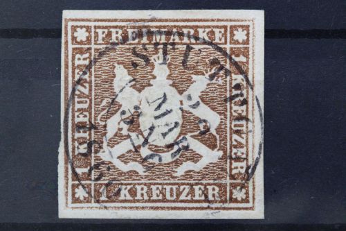 Württemberg, MiNr. 11 a, gestempelt, BPP Signatur