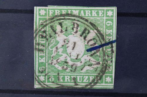 Württemberg, MiNr. 8, gestempelt, BPP Signatur