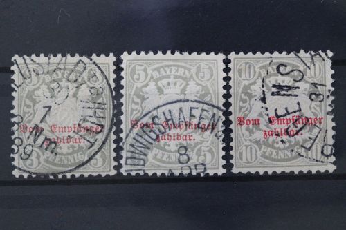 Bayern Portomarken, MiNr. 7-9, gestempelt