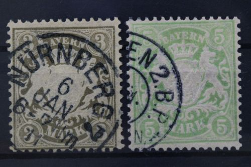 Bayern, MiNr. 69-70, gestempelt