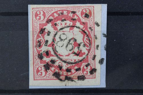Bayern, MiNr. 15, Briefstück