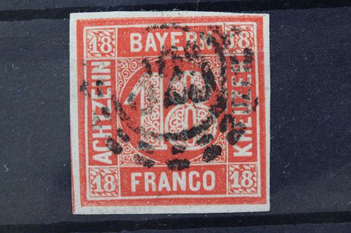 Bayern, MiNr. 13, gestempelt, BPP Signatur