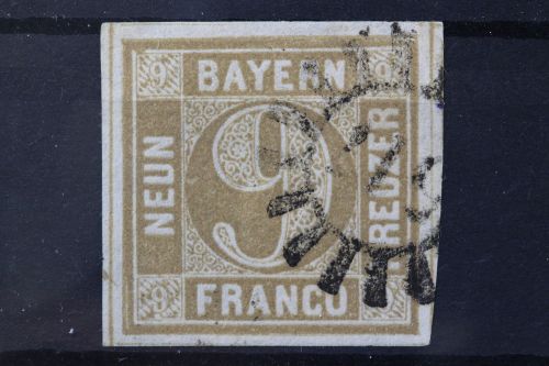 Bayern, MiNr. 11, gestempelt