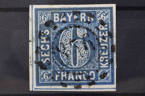 Bayern, MiNr. 10, gestempelt