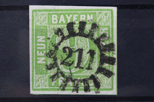 Bayern, MiNr. 5, gestempelt