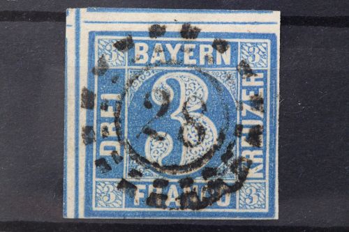 Bayern, MiNr. 2 I, gestempelt