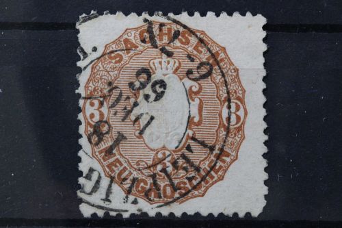 Sachsen, MiNr. 18, gestempelt