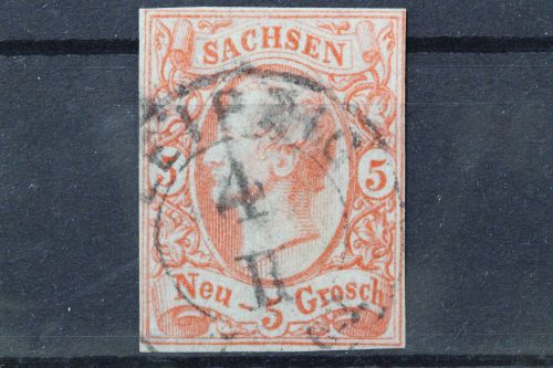 Sachsen, MiNr. 12, gestempelt, BPP Signatur