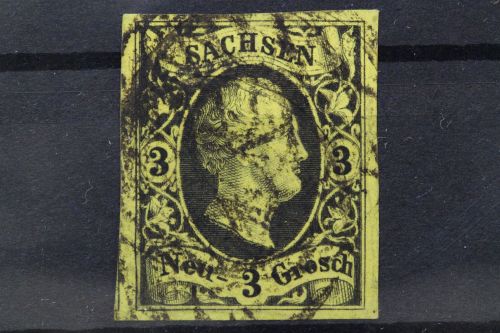 Sachsen, MiNr. 6, gestempelt