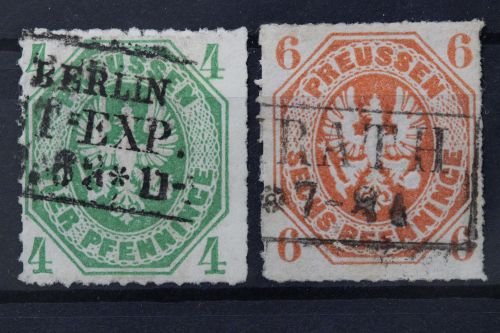 Preußen, MiNr. 14-15, gestempelt