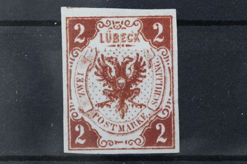 Lübeck, MiNr. 3, ungebraucht, BPP Signatur