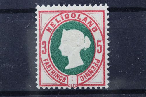 Helgoland, MiNr. 13, Falz