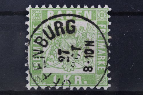 Baden, MiNr. 23, gestempelt