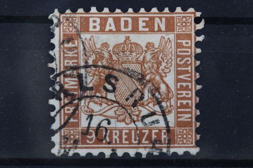 Baden, MiNr. 20 a, gestempelt, BPP Signatur
