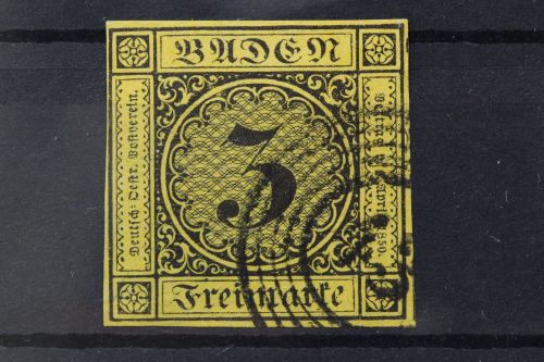 Baden, MiNr. 2 b, gestempelt, BPP Signatur