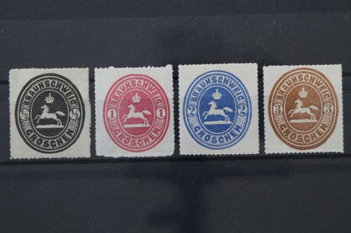 Braunschweig, MiNr. 17-20, Falz