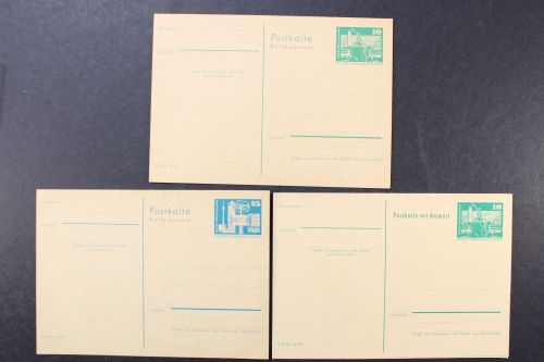 DDR, MiNr. P 79, P 80 + P 81, ungebraucht