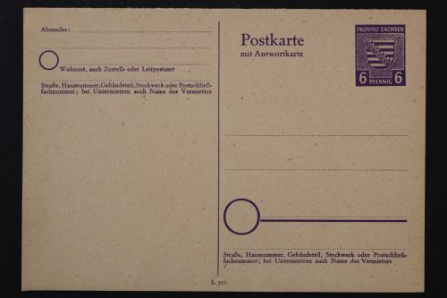 Sowj. Zone, MiNr. P 12, ungebraucht