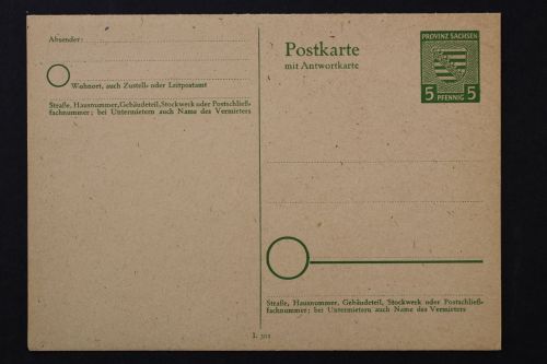 Sowj. Zone, MiNr. P 11, ungebraucht