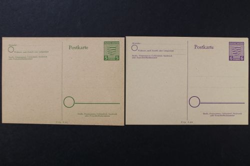 Sowj. Zone, MiNr. P 9 + P 10, ungebraucht