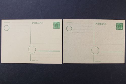 Sowj. Zone, MiNr. P 5 a + b, ungebraucht