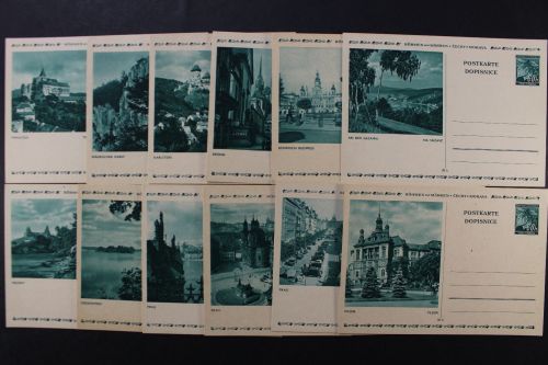 Böhmen & Mähren, MiNr. P 6/01-12, ungebraucht