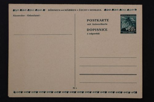 Böhmen & Mähren, MiNr. P 5, ungebraucht