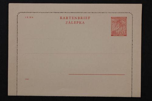 Böhmen & Mähren, MiNr. K 3, ungebraucht