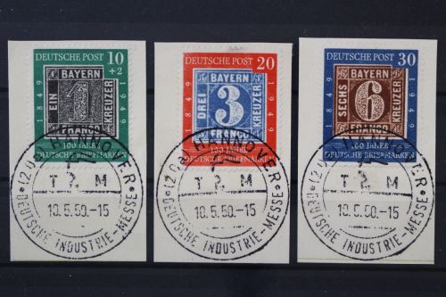 Deutschland (BRD), MiNr. 113-115, Briefstücke