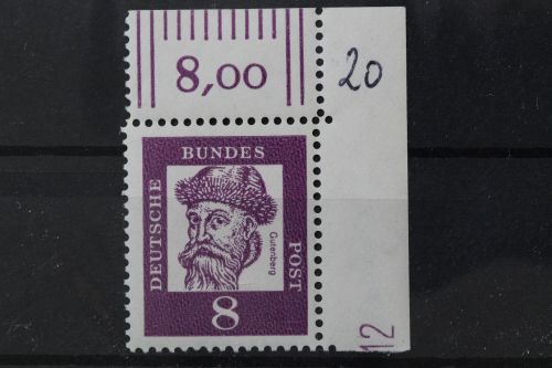 Deutschland (BRD), MiNr. 349 x Ecke rechts oben, DZ 12, postfrisch