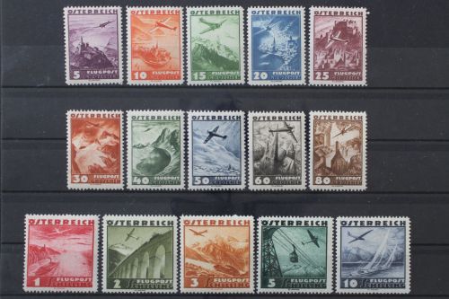 Österreich, MiNr. 598-612, Falz