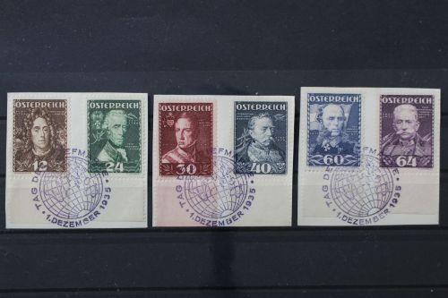 Österreich, MiNr. 617-622, Briefstücke