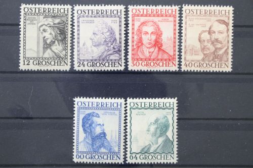 Österreich, MiNr. 591-596, Falz