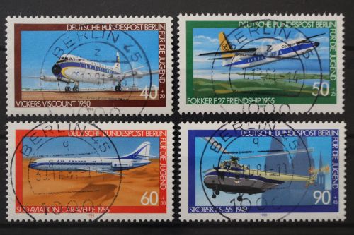 Berlin, MiNr. 617-620 zentrisch Berlin 45, gestempelt