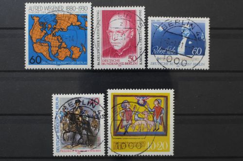 Berlin, MiNr. 616, 624, 627, 628 + 633 zentrisch Berlin 45, gestempelt