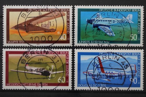 Berlin, MiNr. 592-595 zentrisch Berlin, gestempelt